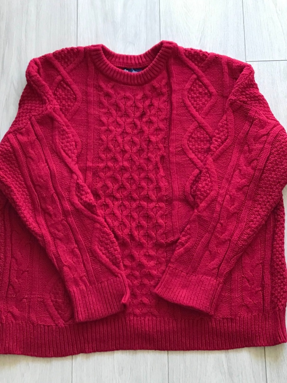 100% Cotton Cable-Knit Oversized Sweater